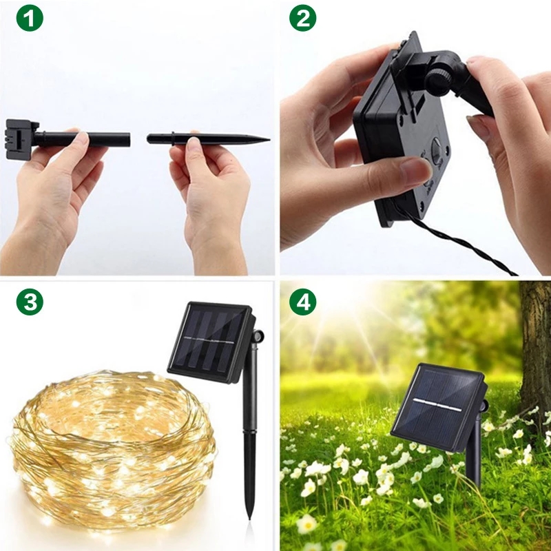 Luces hada SOLAR 10 METROS