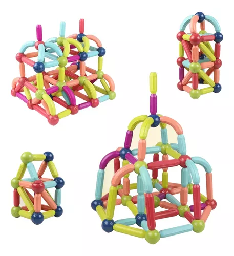 Set Juego de construcción magnético 64 piezas