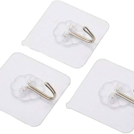 Set 3 adhesivos transparente con gancho