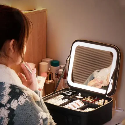 Estuche de maquillaje con luz