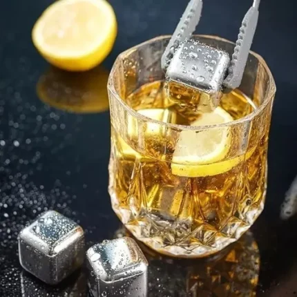 Set 4 cubos hielo de acero